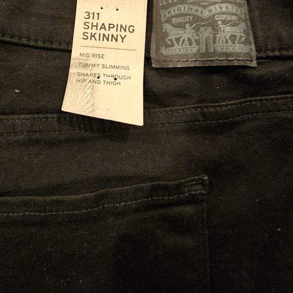 2 311 Shaping Skinny Women's Jeans 1 Black & 1 Blue‎ 24W - Picture 6 of 7